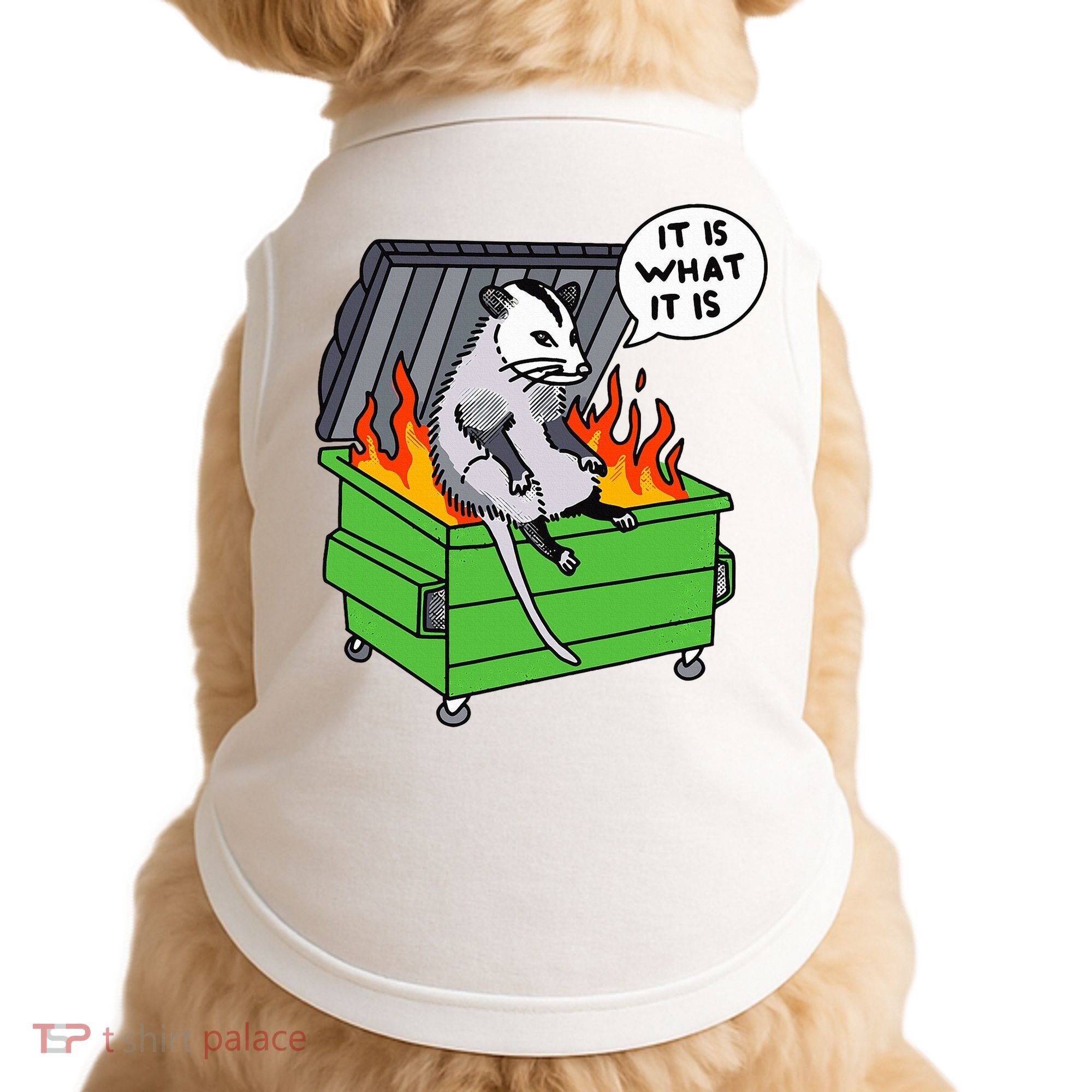 It Is What It Is Possum Dumpster Fire Doggie Tank
