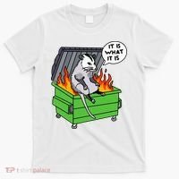 It Is What It Is Possum Dumpster Fire T-Shirt thumb 0