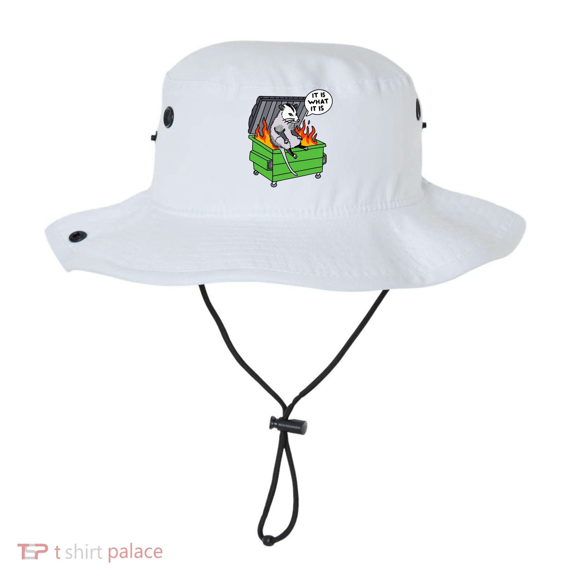 It Is What It Is Possum Dumpster Fire Bucket Hat