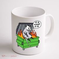 It Is What It Is Possum Dumpster Fire Coffee Mug thumb 1