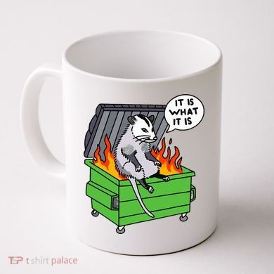 It Is What It Is Possum Dumpster Fire Coffee Mug