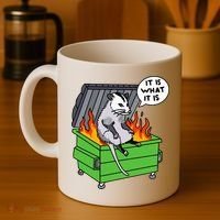 It Is What It Is Possum Dumpster Fire Coffee Mug thumb 4