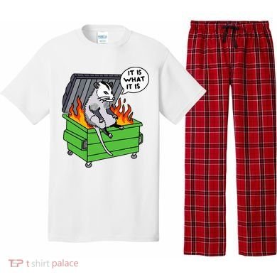 It Is What It Is Possum Dumpster Fire Pajama Set