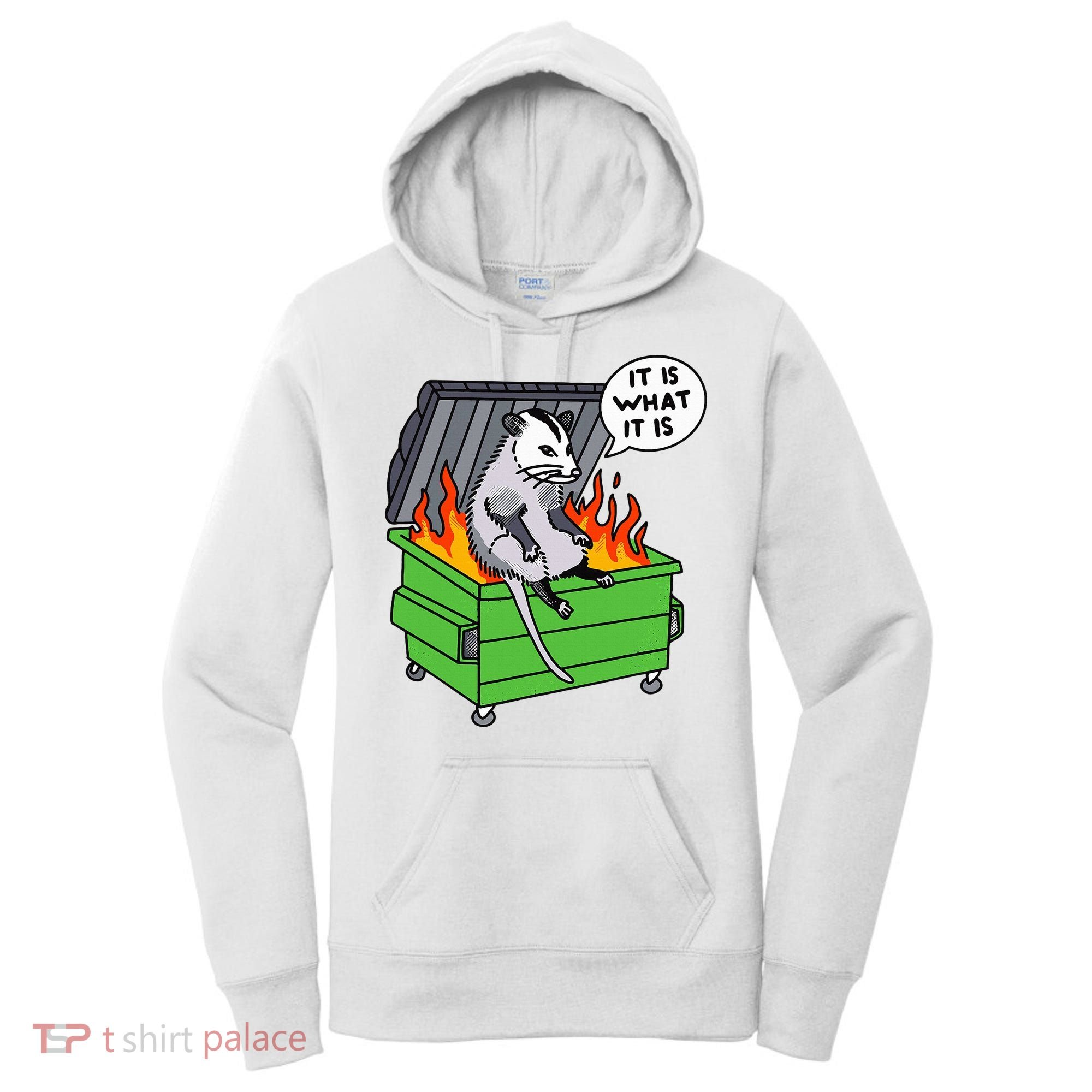 It Is What It Is Possum Dumpster Fire Women's Hoodie