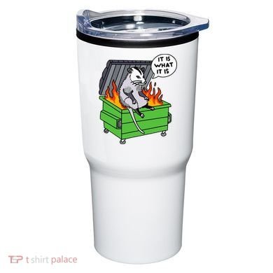 It Is What It Is Possum Dumpster Fire Tumbler