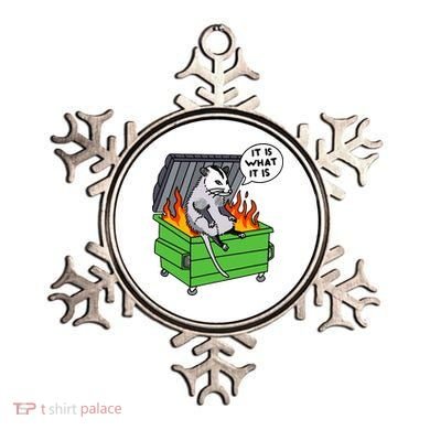 It Is What It Is Possum Dumpster Fire Ornament