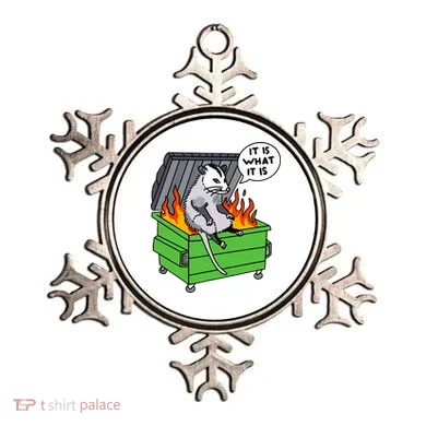 It Is What It Is Possum Dumpster Fire Ornament