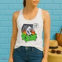 It Is What It Is Possum Dumpster Fire Women's Tank Top thumb 2