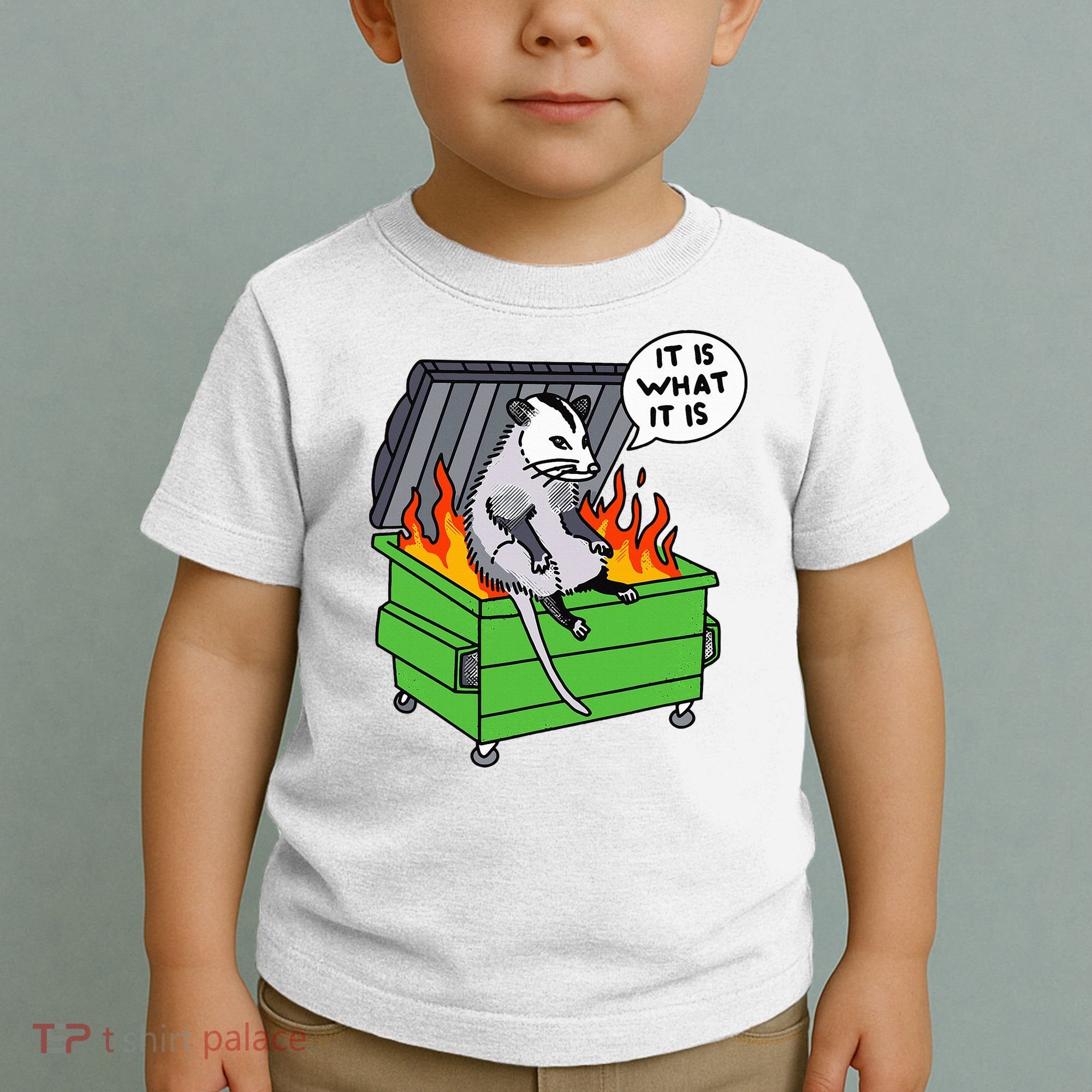 It Is What It Is Possum Dumpster Fire Toddler T-Shirt