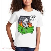 It Is What It Is Possum Dumpster Fire Kids T-Shirt thumb 2