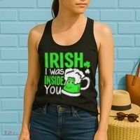 Irish I Was Inside You Sexual Joke St Patricks Day Women's Tank Top thumb 2