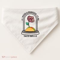 If I Were A Princess I'd Be TacoBelle Funny Meme USA-Made Doggie Bandana thumb 0