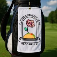 If I Were A Princess I'd Be TacoBelle Funny Meme Golf Towel thumb 2
