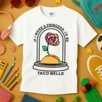 If I Were A Princess I'd Be TacoBelle Funny Meme Kids T-Shirt thumb 3