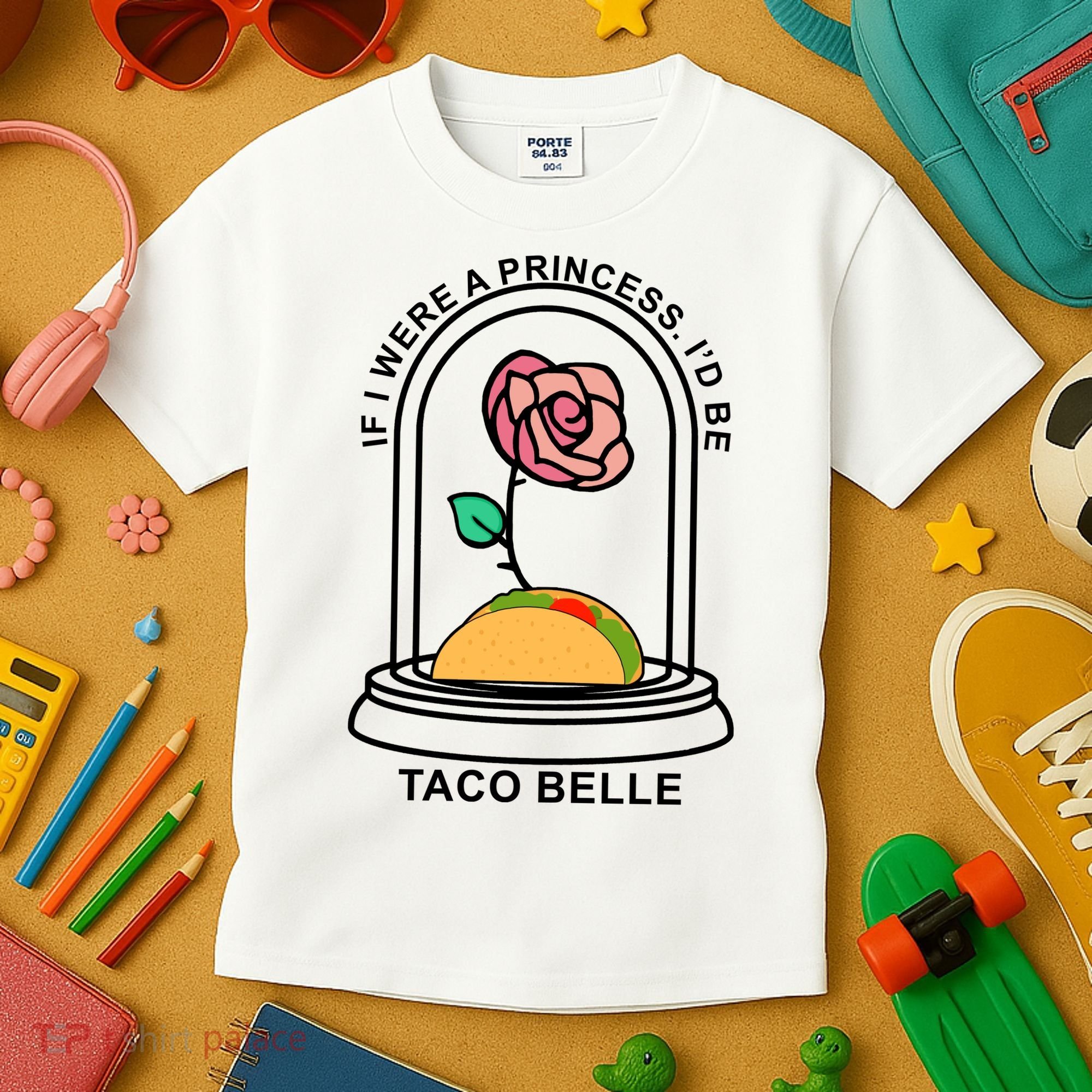 If I Were A Princess I'd Be TacoBelle Funny Meme Kids T-Shirt