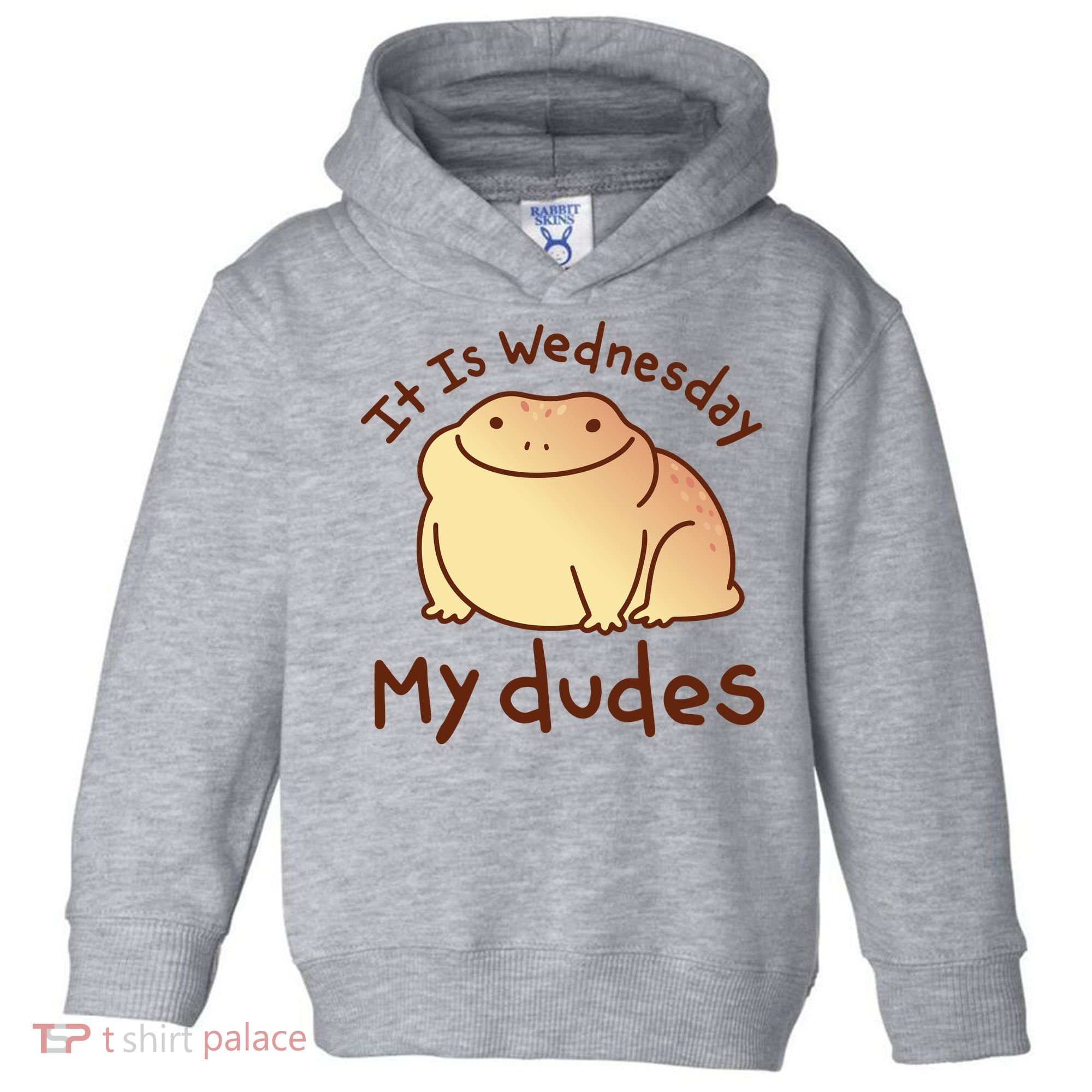 It Is Wednesday My Dudes Frog Funny Toddler Hoodie