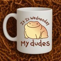 It Is Wednesday My Dudes Frog Funny Coffee Mug thumb 2