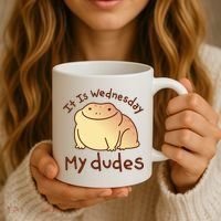It Is Wednesday My Dudes Frog Funny Coffee Mug thumb 3