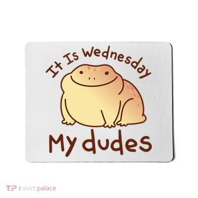 It Is Wednesday My Dudes Frog Funny Mousepad