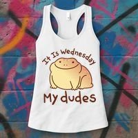It Is Wednesday My Dudes Frog Funny Women's Tank Top thumb 3