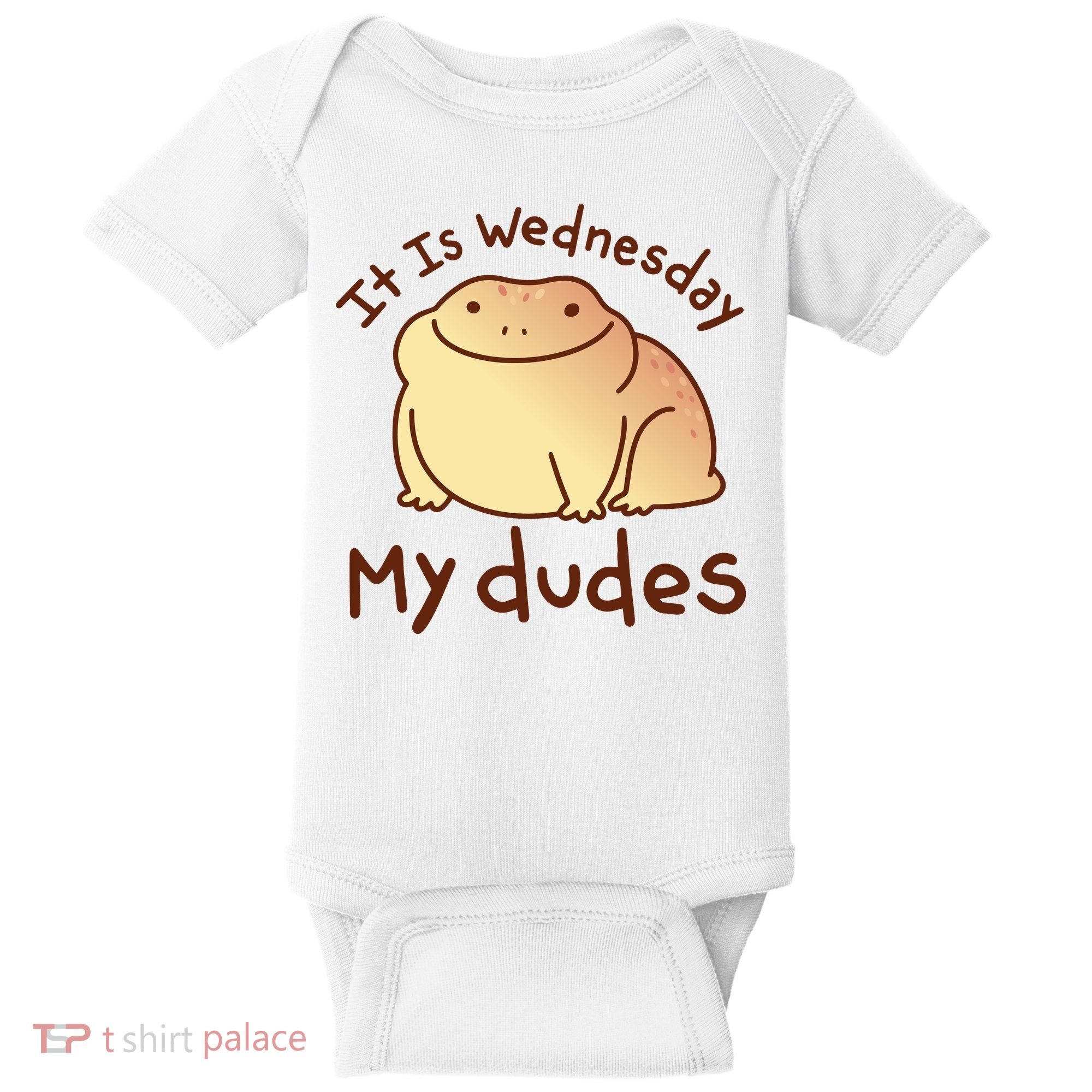 It Is Wednesday My Dudes Frog Funny Baby Bodysuit