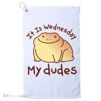 It Is Wednesday My Dudes Frog Funny Golf Towel thumb 0