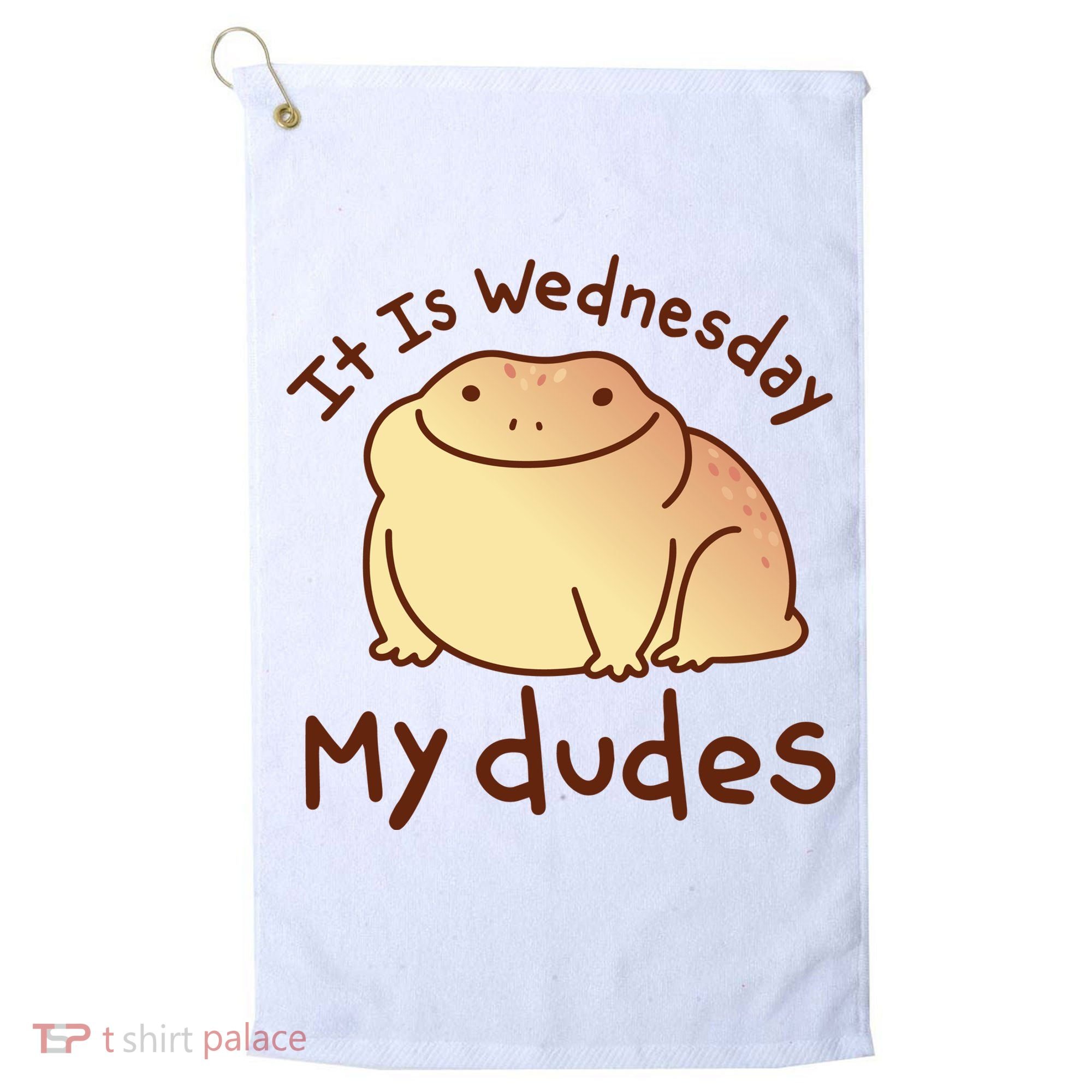 It Is Wednesday My Dudes Frog Funny Golf Towel