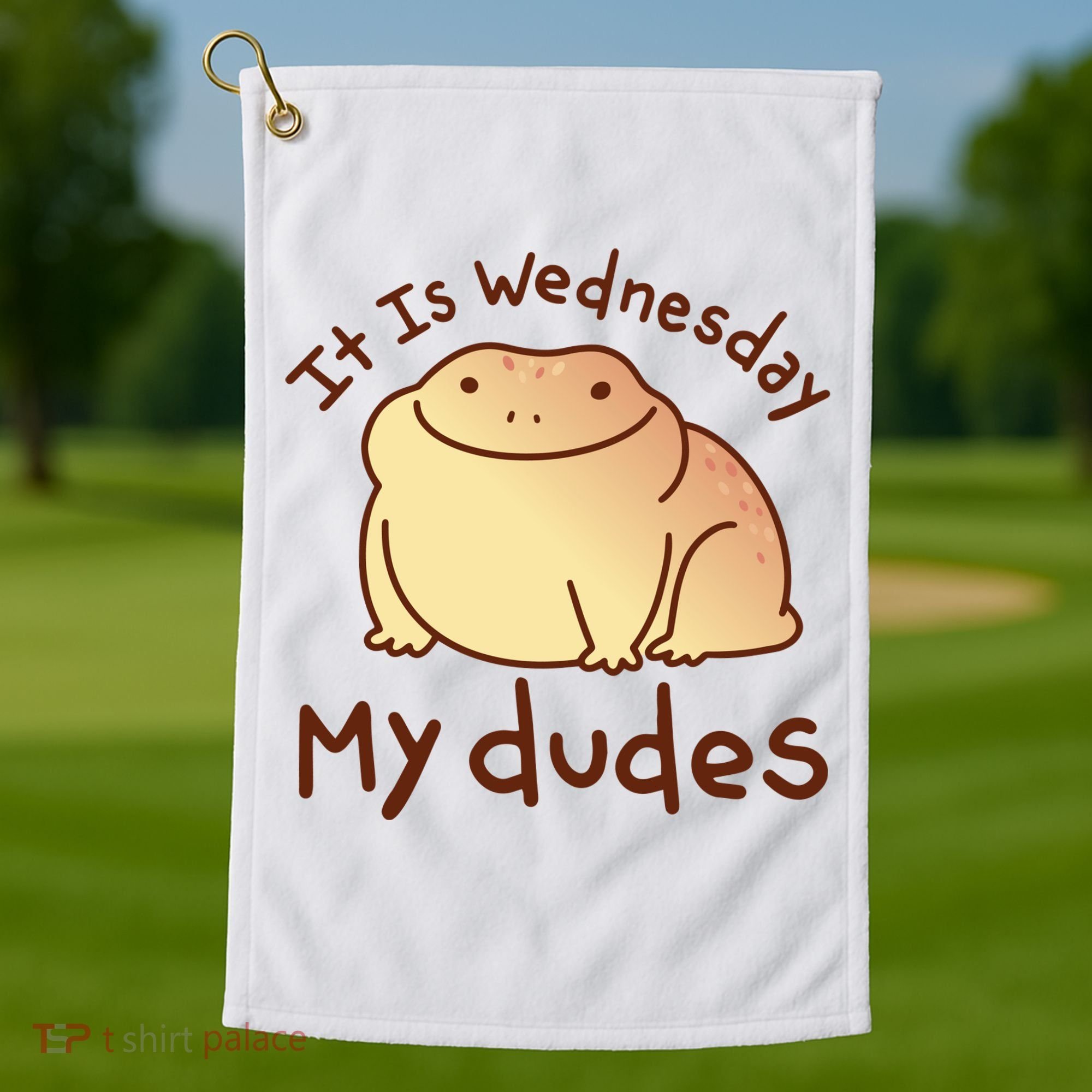 It Is Wednesday My Dudes Frog Funny Golf Towel