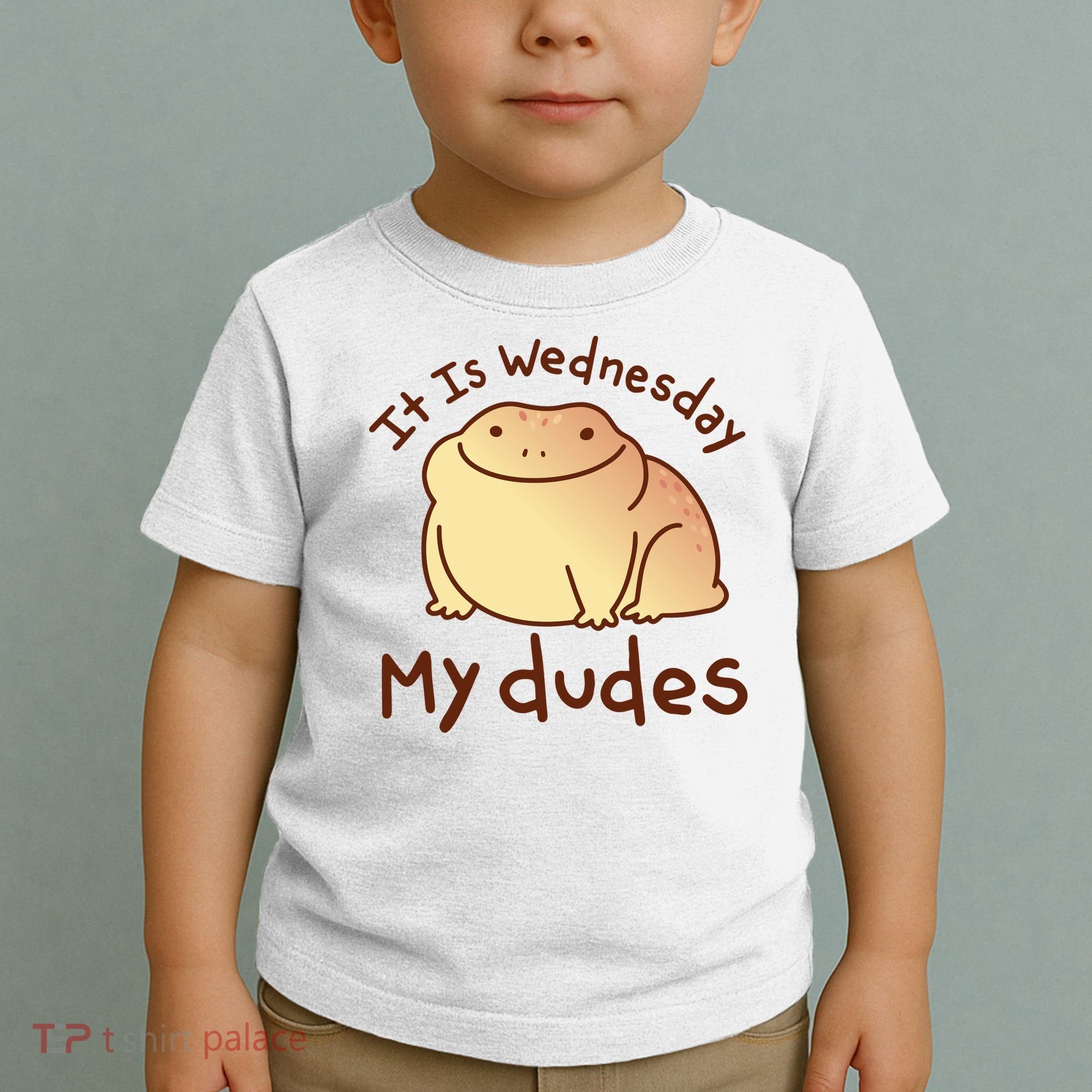 It Is Wednesday My Dudes Frog Funny Toddler T-Shirt