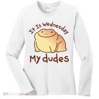 It Is Wednesday My Dudes Frog Funny Women's Long Sleeve Shirt thumb 0