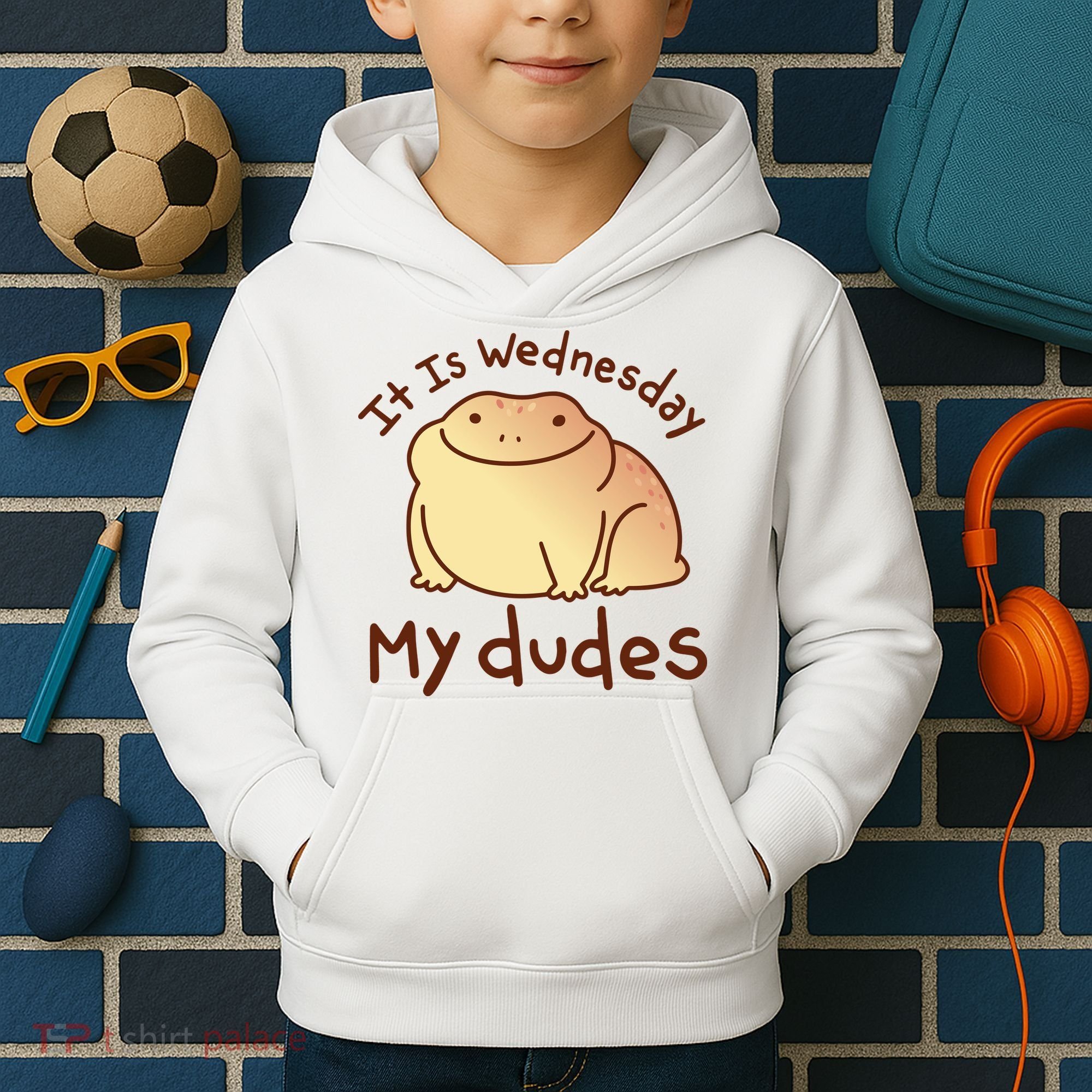It Is Wednesday My Dudes Frog Funny Kids Hoodie