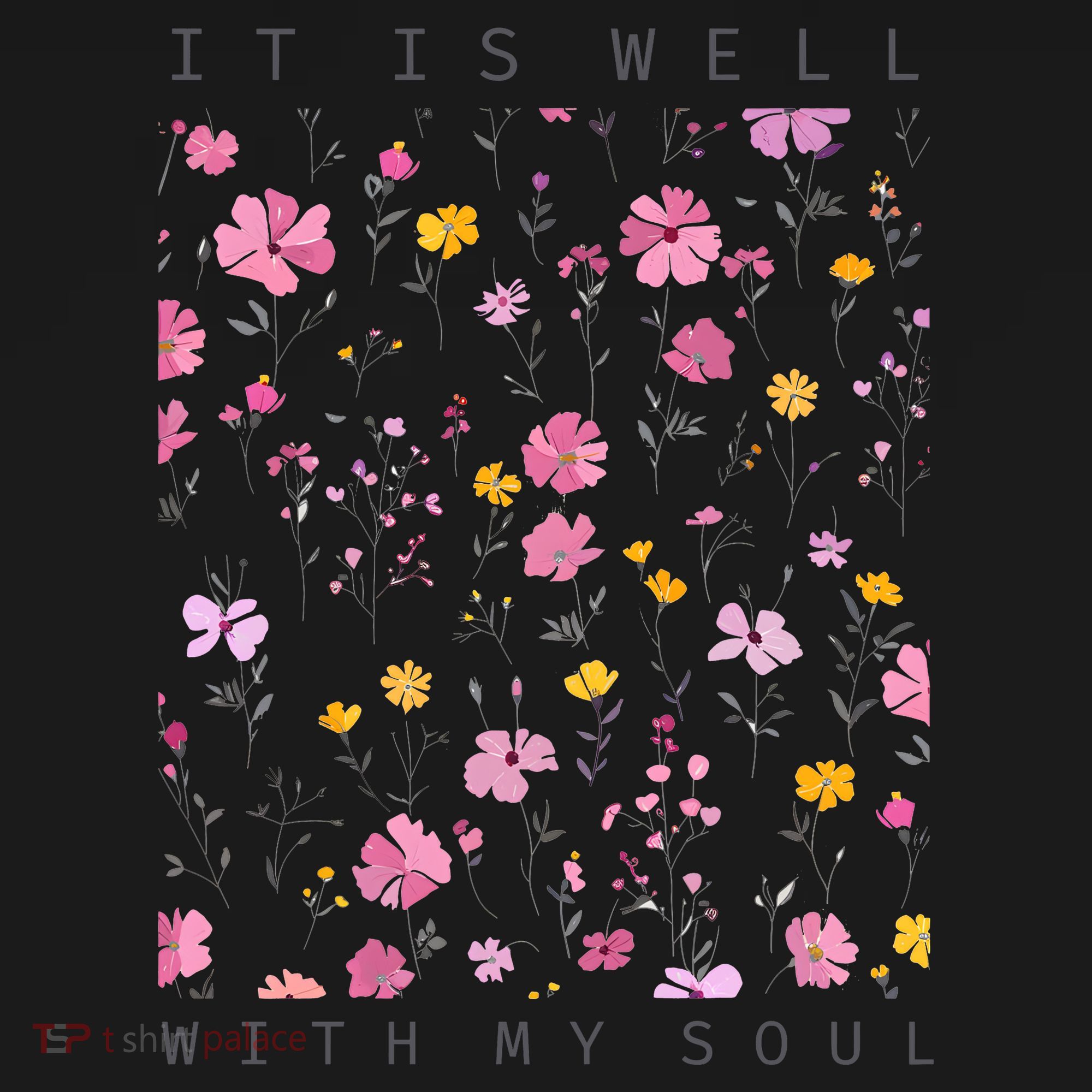 It Is Well With My Soul Floral Coaster