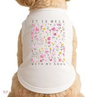 It Is Well With My Soul Floral Doggie Tank thumb 0