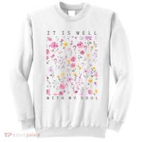 It Is Well With My Soul Floral Sweatshirt thumb 0