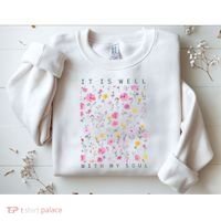 It Is Well With My Soul Floral Sweatshirt thumb 2