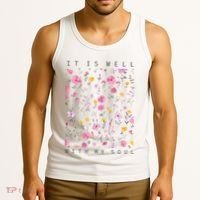 It Is Well With My Soul Floral Tank Top thumb 3
