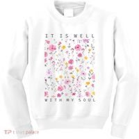 It Is Well With My Soul Floral Kids Sweatshirt thumb 0