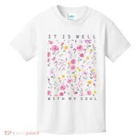 It Is Well With My Soul Floral Kids T-Shirt thumb 0