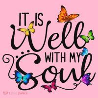 It Is Well With My Soul Christian Hymn Butterfly Art Coaster thumb 2