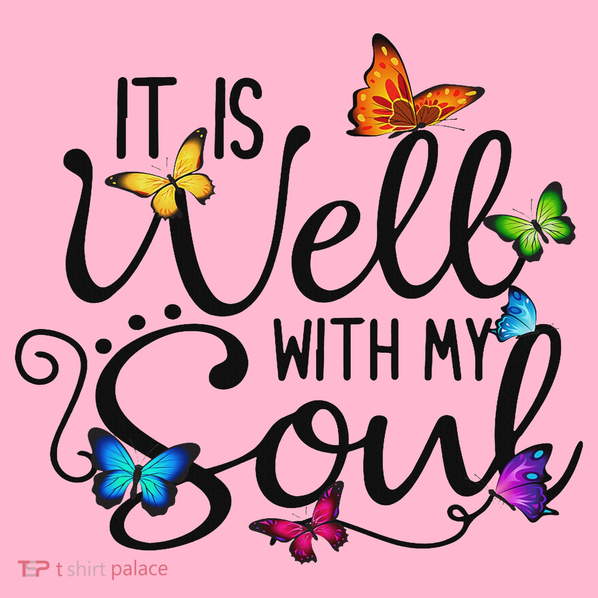 It Is Well With My Soul Christian Hymn Butterfly Art Coaster