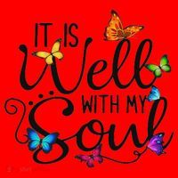 It Is Well With My Soul Christian Hymn Butterfly Art Santa Hat thumb 1