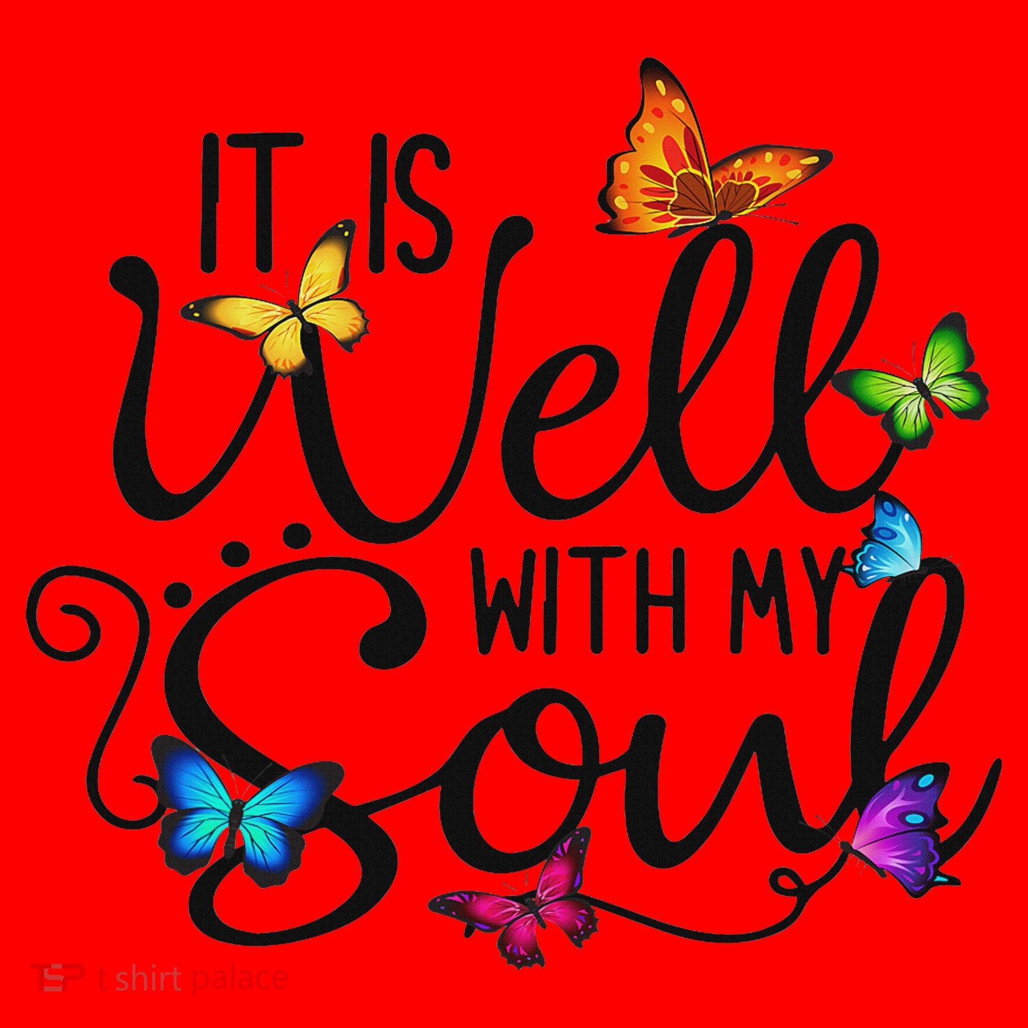 It Is Well With My Soul Christian Hymn Butterfly Art Santa Hat