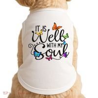 It Is Well With My Soul Christian Hymn Butterfly Art Doggie Tank thumb 0