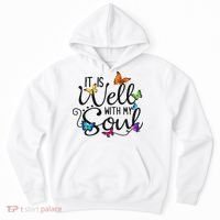It Is Well With My Soul Christian Hymn Butterfly Art Hoodie thumb 0
