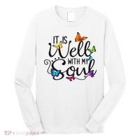 It Is Well With My Soul Christian Hymn Butterfly Art Long Sleeve Shirt thumb 0