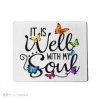 It Is Well With My Soul Christian Hymn Butterfly Art Mousepad thumb 0