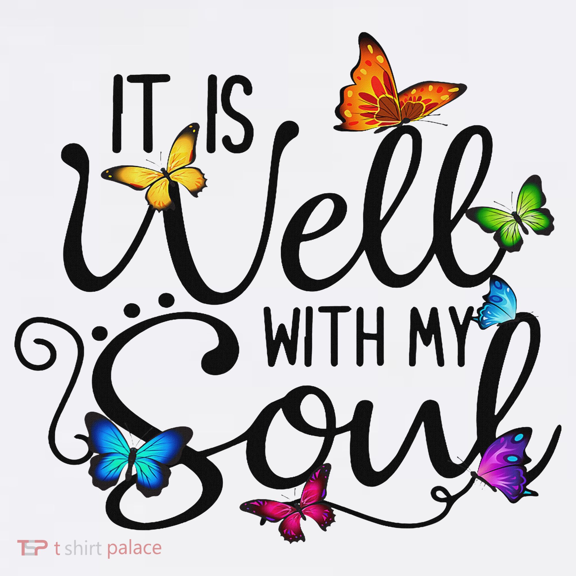 It Is Well With My Soul Christian Hymn Butterfly Art Baby Bodysuit