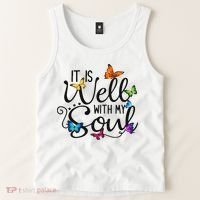 It Is Well With My Soul Christian Hymn Butterfly Art Tank Top thumb 2