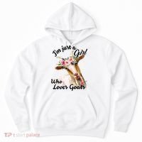 I'm Just A Girl Who Loves Goats Gift Goat Lover Hoodie thumb 0