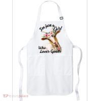 I'm Just A Girl Who Loves Goats Gift Goat Lover Apron thumb 0